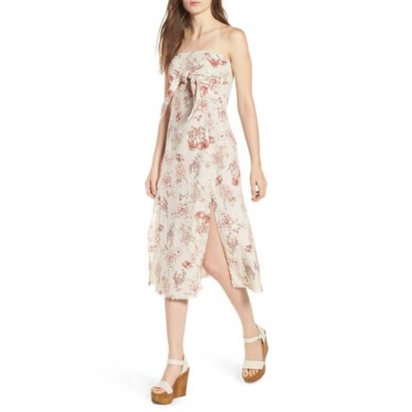 Somedays Lovin Dresses & Skirts - Somedays Lovin Golden Sky Midi Dress Floral Pattern Sz S